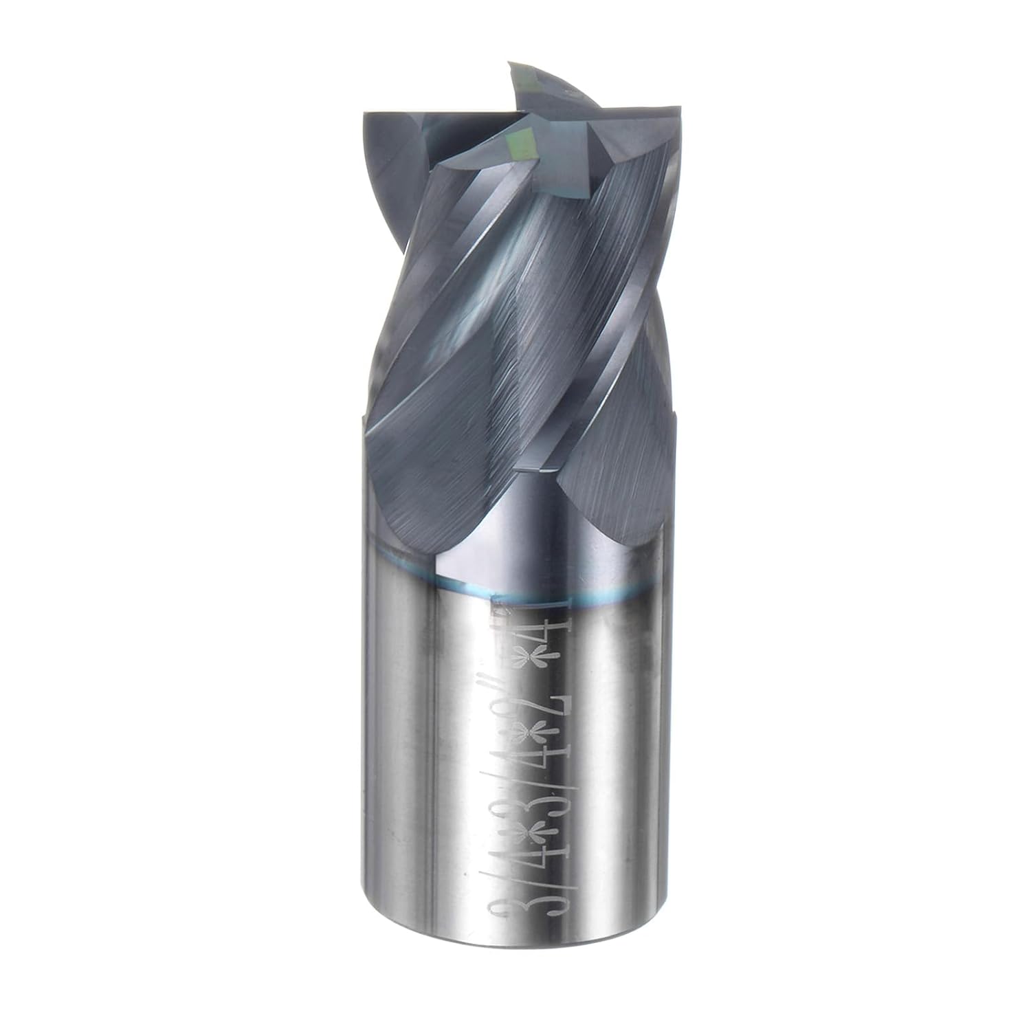 uxcell Carbide Square End Mill, 3/4" Diameter AlTiN Coated 4 Flutes Milling Bit Cutter, for Carbon Steel Alloy Steel Titanium Metal, 3/4" Shank 15/16" Cut Length 2" Long HRC45
