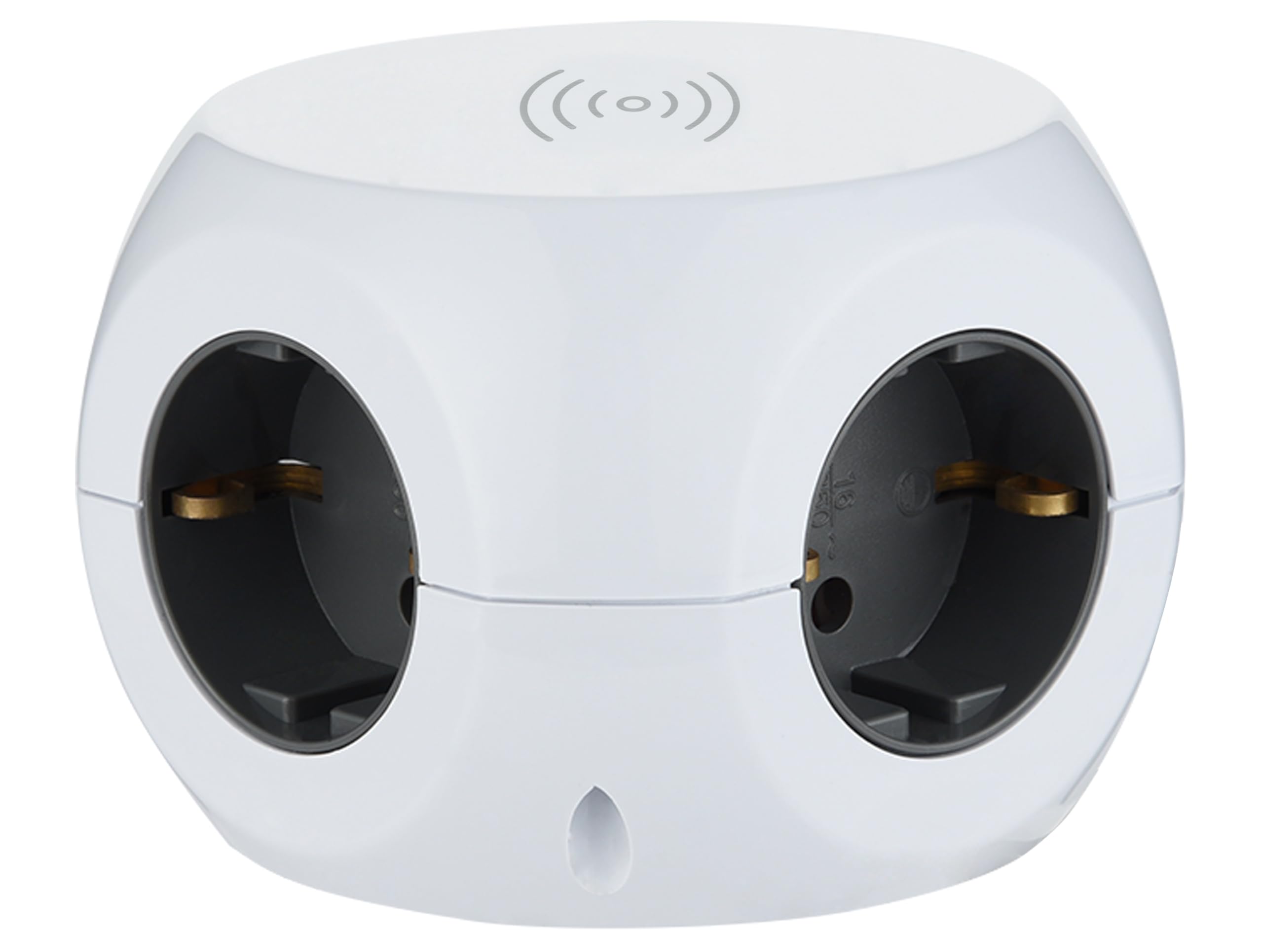 Electraline 62079, Multipresa Mini Cubo con Caricatore wireless rapido, Fast Wireless Charger Qi, con 3 porte USB 2.4A e 3 prese Schuko/tedesca, Cavo 1,5M, Spina Schuko/tedesca