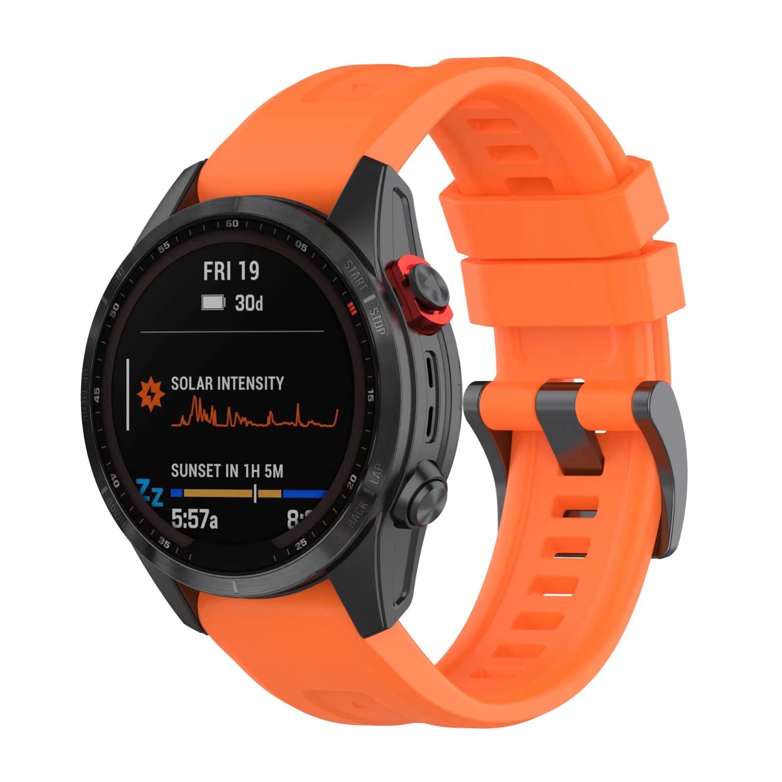 FTRONGRT Soft Silicone 22mm Watch Strap for Garmin Epix Gen 2, Replacement Wristband Bands Bracelet for Garmin Epix Gen 2.Orange