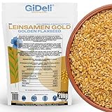 GiDeli Leinsamen Gold 20kg ganze goldleinsamen – ohne Zusätze – Leinsaat ideal zum Backen – vegan – ganze Körner naturbelassen – perfekt für Müsli, Brot & Smoothies