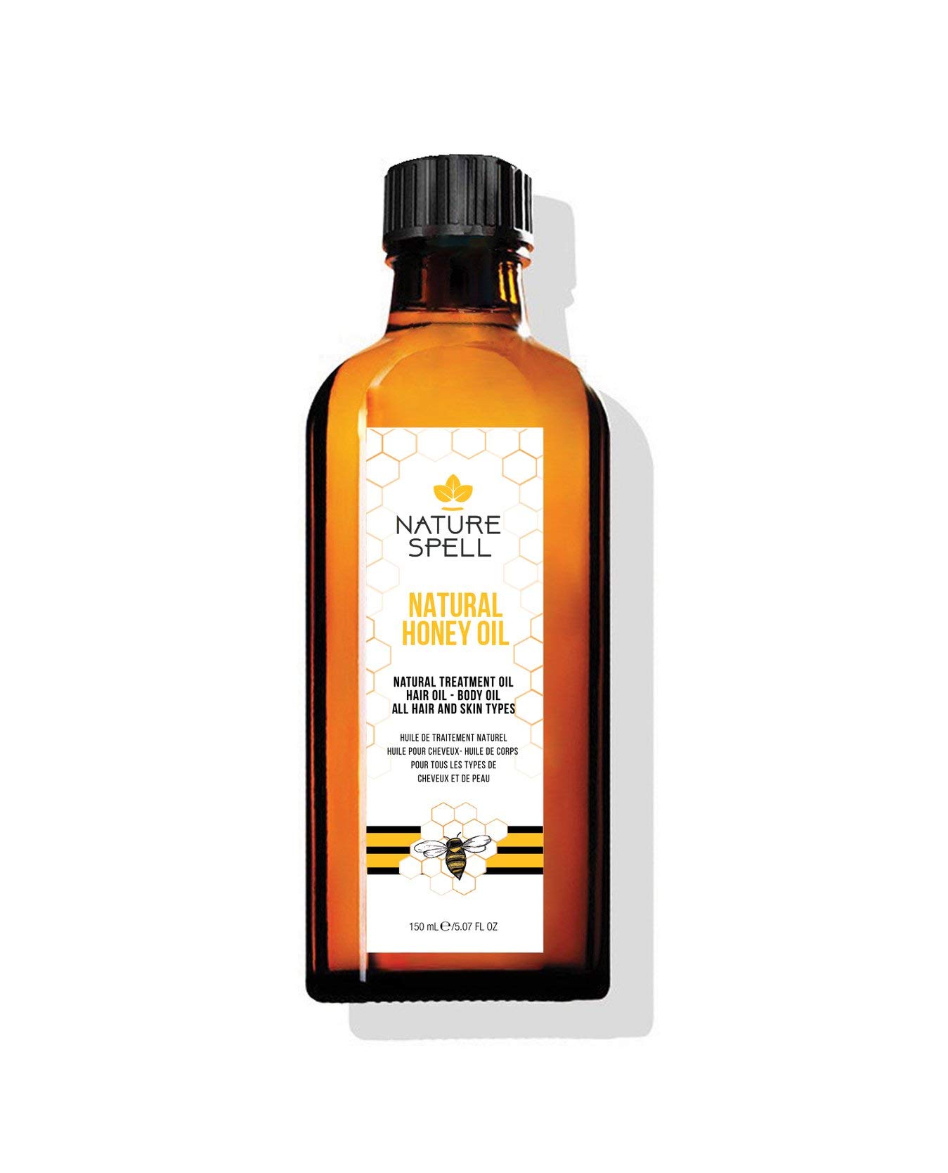 Honey Oil for Hair, Pre-Diluted Oil Helps Lock in Moisture & Enhance Shine, For All Hair Types, Vegan, 150ml