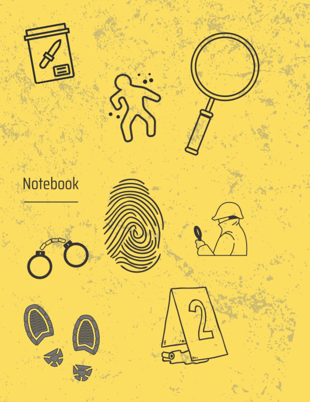 CSI-Inspired Grid Dot Notebook: Crime Scene Inspired Grid Dot Notebook 8.5"x11" 120-pg for True Crime Fanatics