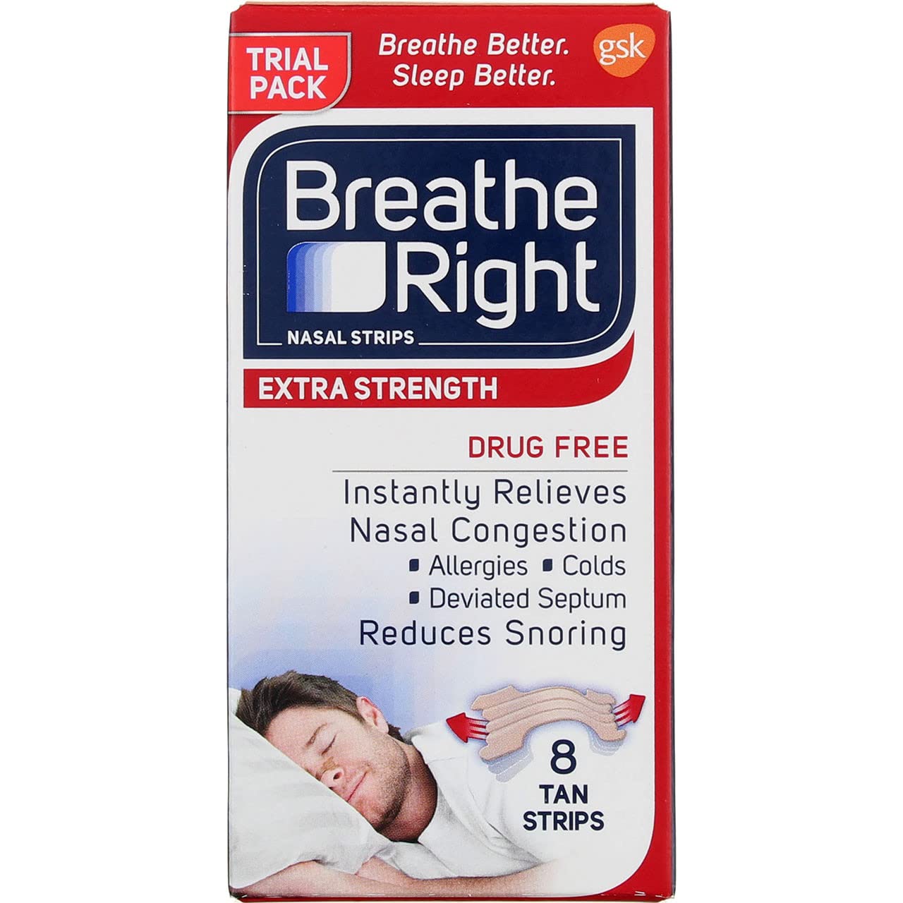 Breathe RightTan Extra, 8 Count