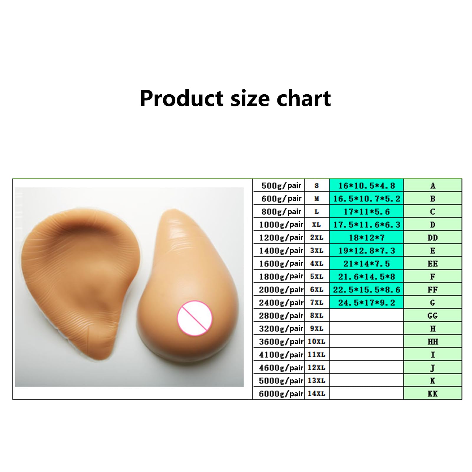 1 Paire de Faux Seins Auto-adhésifs for Les travestis, Personnes transgenres, améliorent la Silhouette, découvrez beauté Flesh-500g