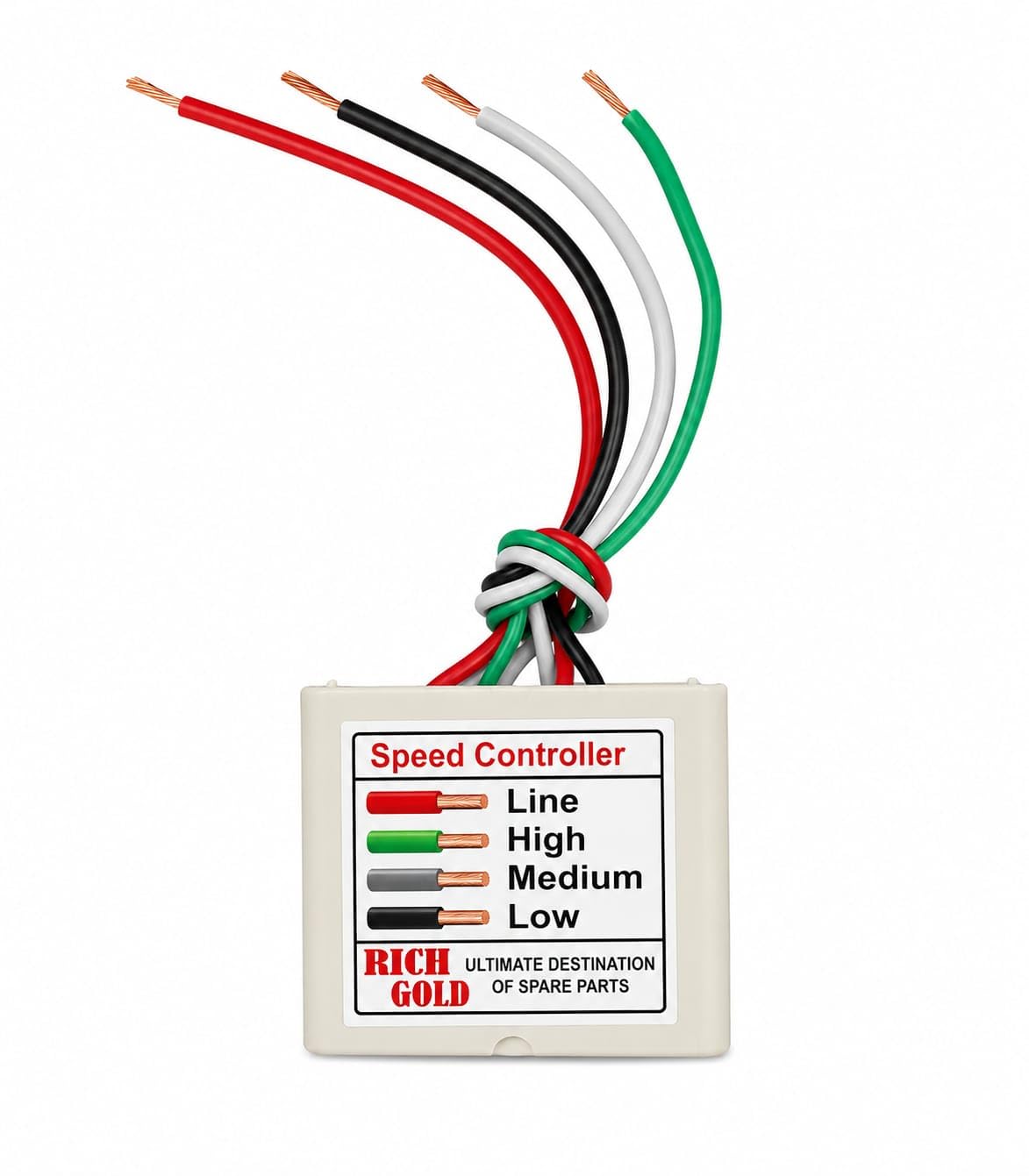 pmw - Universal Table Fan Speed Controller Module | 4-Speed Control Regulator | Replacement Speed Control Unit with Pre-Wired Leads-picture-19