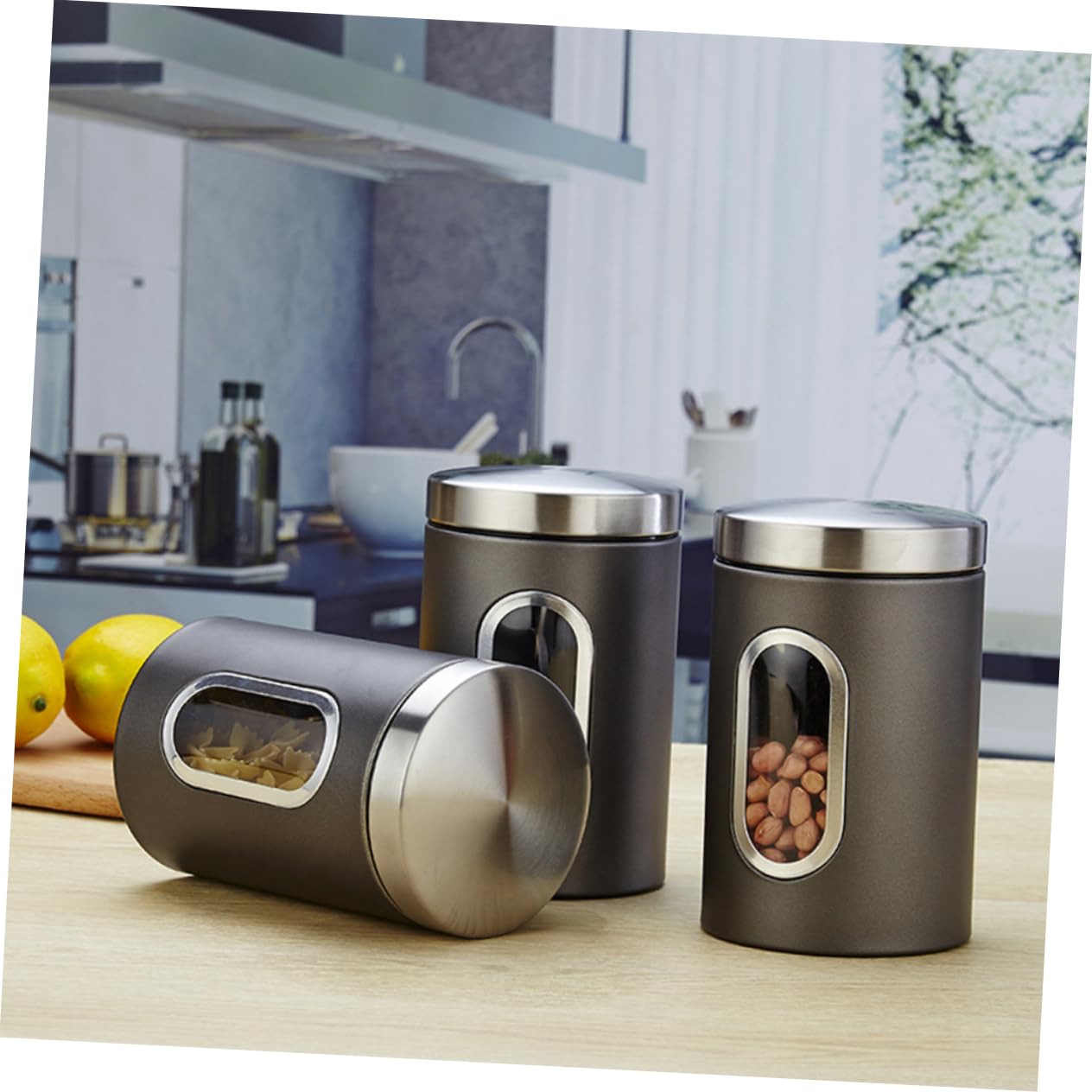 PRETYZOOM Lata Sellada De Acero Inoxidable Ideal Para Almacenar Alimentos Condimentos y Otros Productos Secos