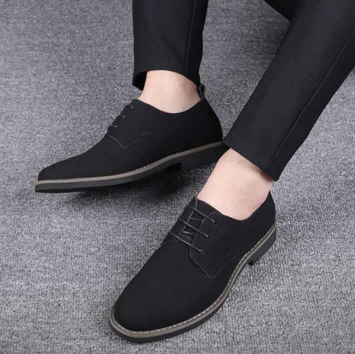 Men's Suede Leather Lace Up Oxfords Shoes Dress Shoes2