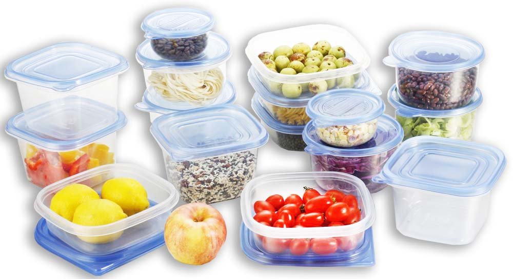 THINKTANK TECHNOLOGY 34 Pc. Food Storage Set, Clear Contains W/Air Tight Lids, From Freezer, To Microwave To Table - LKCO-6630-U