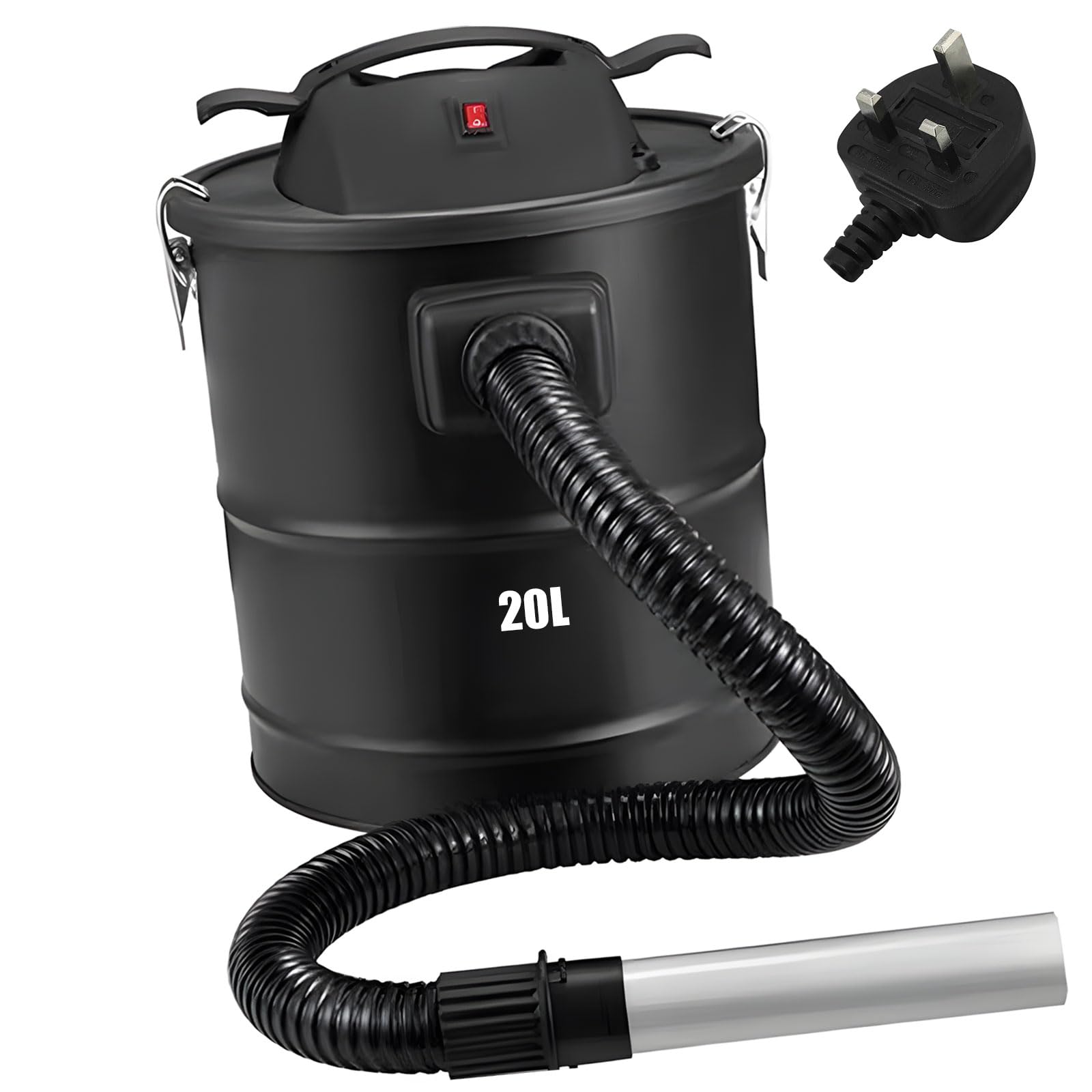 Buxuaaaa Household Barrels Vacuum Cleaners Replacement Compact Fireplaces Ashes Vacuum Cleaners 18kPa Powerful Suction Enduring Household Barrels