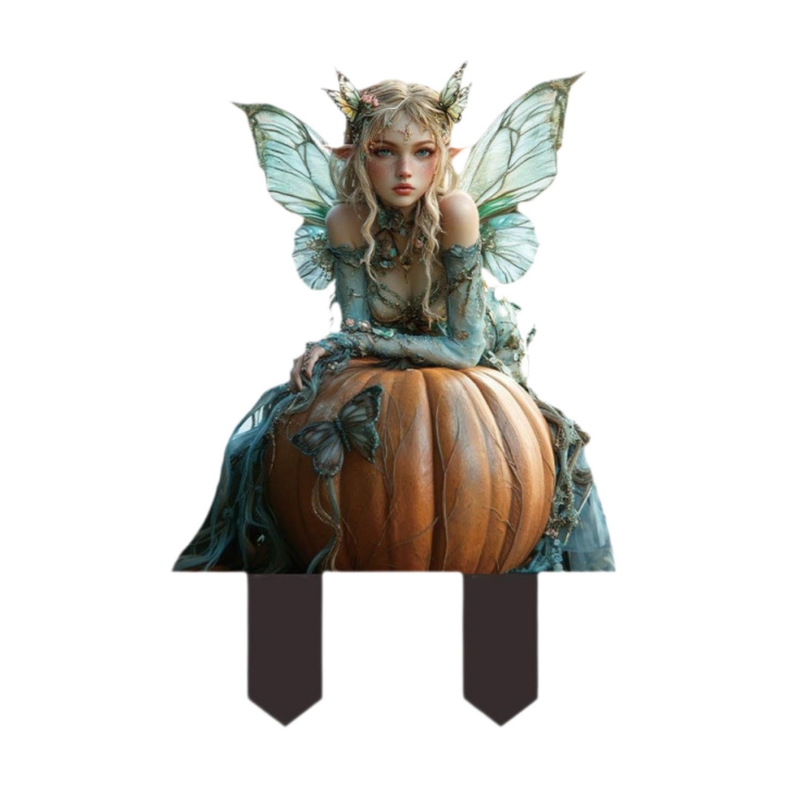 UJEAVETTE Fairy Pumpkin Garden Stake 2D Flat Yard Sign Creative for Home Outside Patio-image-37