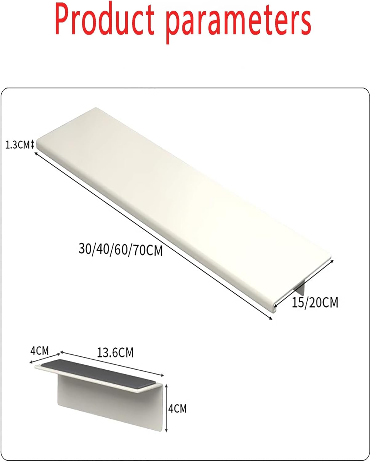 Heavy-Duty Carbon Steel Window Sill Extender Plate with Magnetic Base, Waterproof Plant Shelves for Kitchen, Office & Bathroom - Anti-Rust Extension Board (70x20cm/27.6x7.9in)
