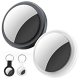 2 Pack Air Tracker Tag (Apple MFi Certified) Compatible with Apple Find My (iOS Only) Bluetooth Tracker, Smart Keys Finder and Item Locator with Waterproof Case for Wallet Luggage Pet Backpack