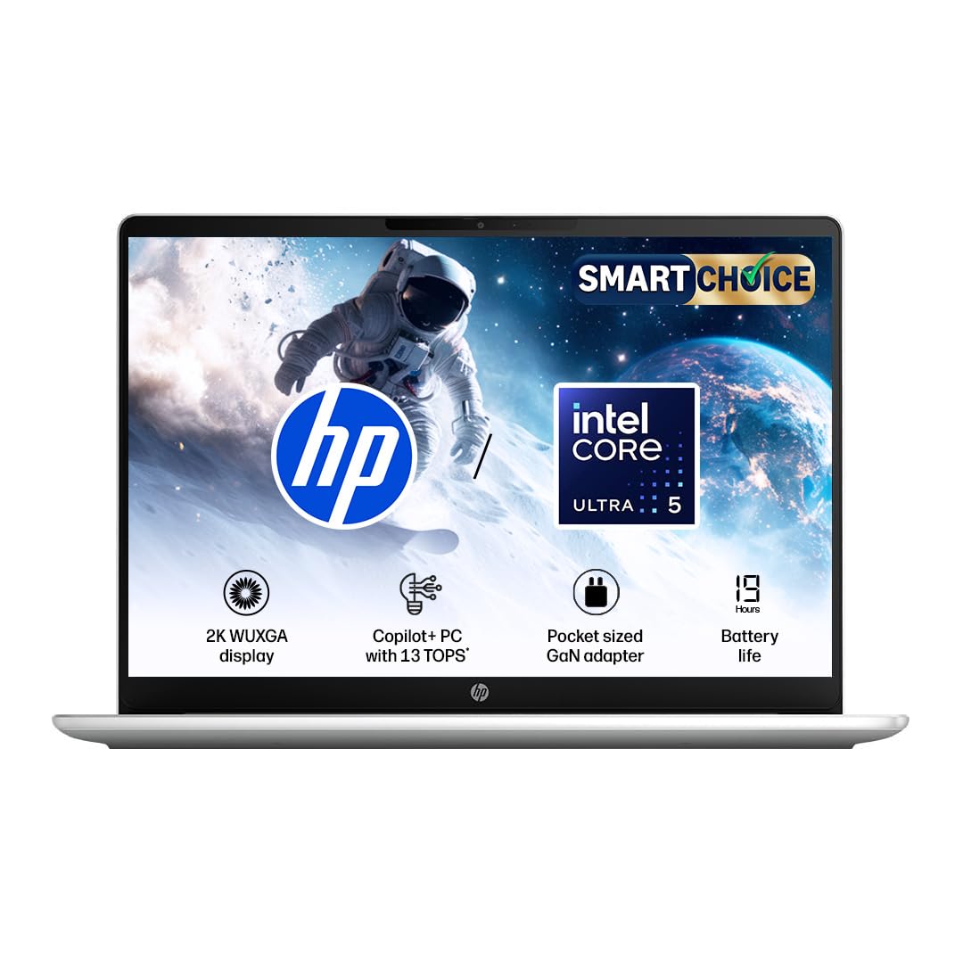 HP OmniBook 3 Smartchoice● Intel Core Ultra 5 225H● 13 Tops● 16GB DDR5 (Upgradeable) ● 512GB SSD● 2K WUXGA●16''/40.6cm● 300nits● Win11● Office24● Silver● 1.64kg● bu0319TU● Mini GaN Charger● AI Laptop-picture-20