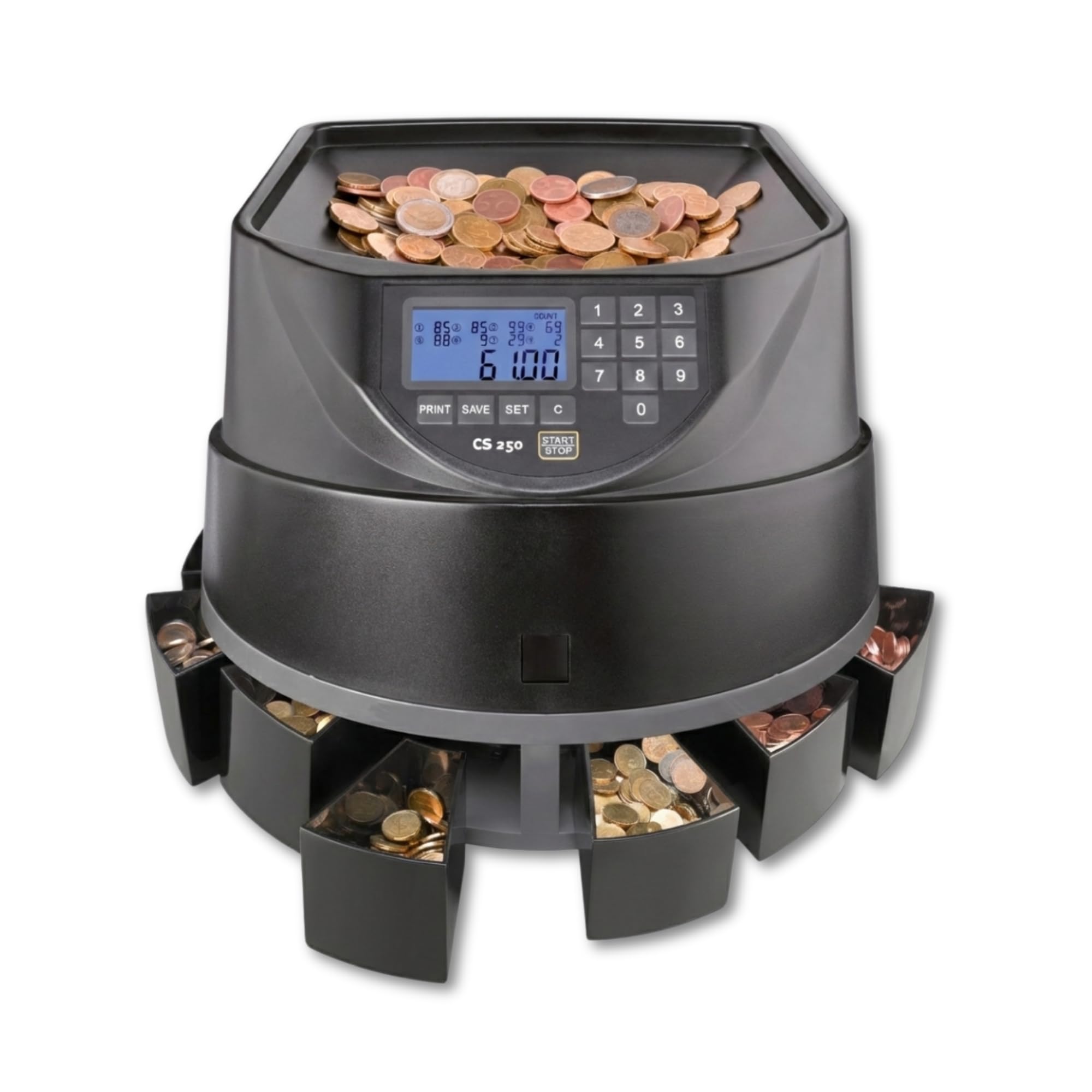 Contador de monedas Ratiotec COINSORTER CS250 Negro