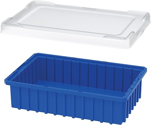 Vista 2 de Akro-Mils 33061 Tapa de plástico transparente a presión para Akro-Mils 33162, 33164, 33165, 33166, 33168 Akro-Grid Storage Tote, (paquete de 4)
