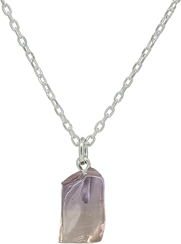Miniatura 10 de Collar de cristal de piedra natal crudo para mujer, colgante de plata de ley 925 hipoalergénico, cadena de plata ajustable de 16 + 2 pulgadas