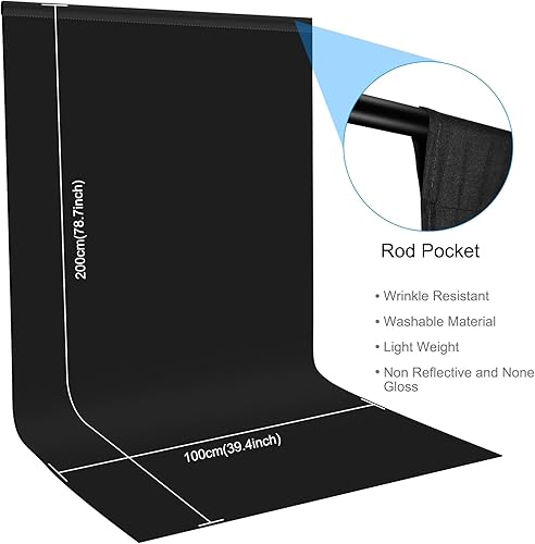 Miniatura 10 de PULUZ - Fondo de pantalla verde pequeño para fotografía, fondo de fotos de tela verde de 3.3 x 6.6 pies, cortina lavable con 4 abrazaderas para