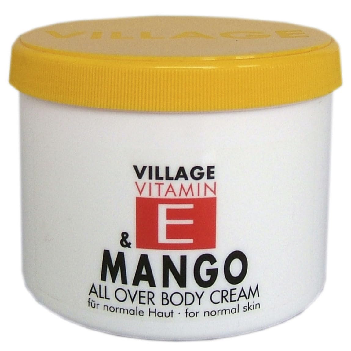 Village Cosmetics mit Vitamin E und Mango 500 ml (Körpercreme, Körperpflege, mit exotischen Mangoduft, zarte Haut) 950618