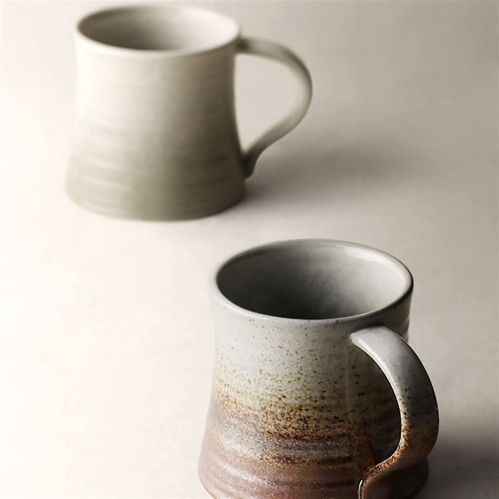 Tasse Becher Keramikbecher, Retro Einfache Haushaltskaffeetasse Teetasse Ofentechnologie Trinkbecher Kaffeetassen (Color : B)