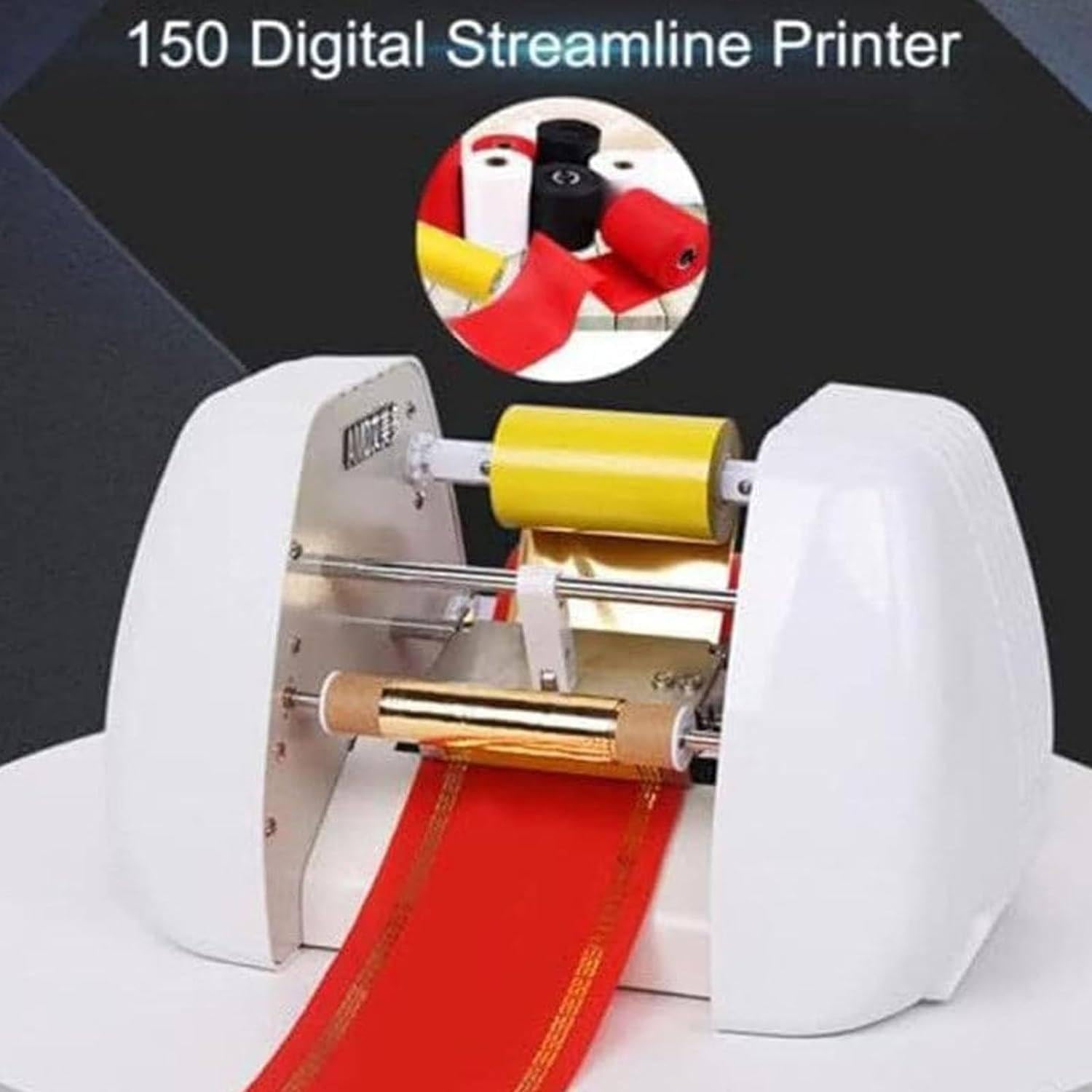 Macchina da Stampa,Macchina per Stampa a Nastro di Raso,Macchina per Stampa a Nastro di Raso Automatica,Macchina per Stampante a Nastro per Stelle filanti,Stampa ad Alta precisione,per Regali