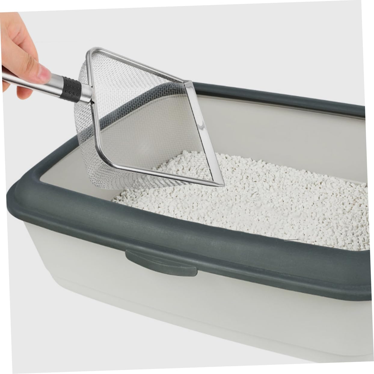 BESPORTBLE 4piezas Pala De Arena para Gatos De Inoxidable Malla Fina para Limpiar Excrementos De Mascotas Diseño Ergonómico y Amplia Boca