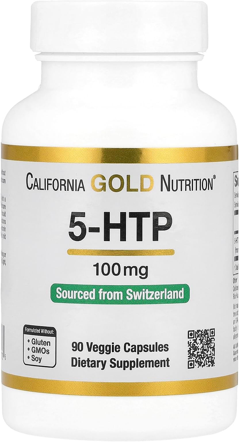 5-HTP, Mood Support, Griffonia Simplicifolia Extract from Switzerland, 100mg, 90 Veggie Capsules