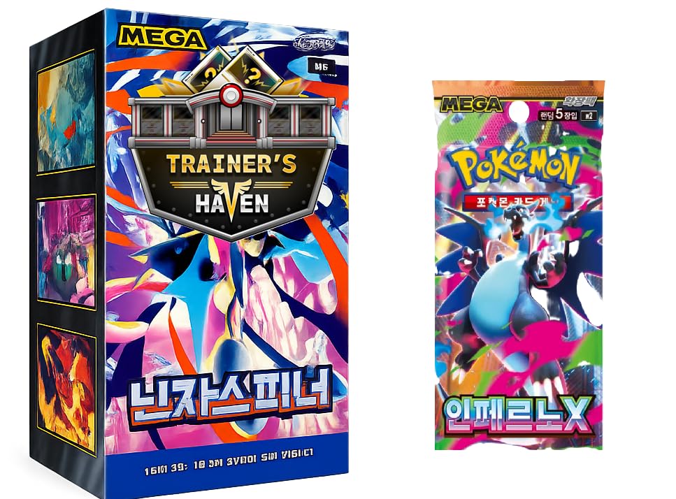 Korean Pokémon Ninja Spinner Booster Box (M4) | 30 Booster Packs | 5 Cards Per Pack | Factory Sealed | Korean Pokémon TCG | English Equivalent: Chaos Rising | Trainer's Haven