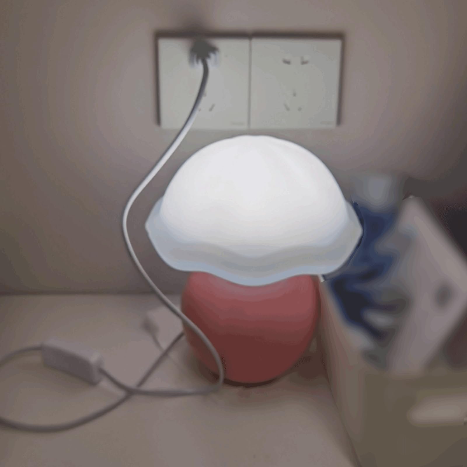 Piękny Plastic tafellamp Verstelbare nachtkastje Lamp Knop Bureau Kleine tafellamp Plug-in slaapkamer tafellamp lekki