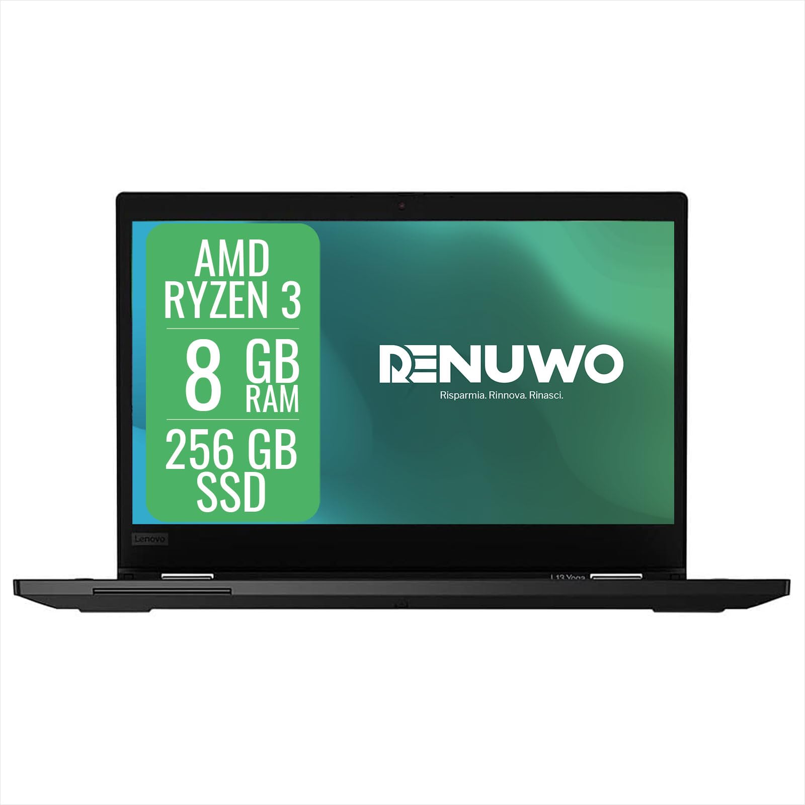 Lenovo Thinkpad L13 Yoga Gen 2 Business Laptop Touchscreen 2 in 1, 13.3" FHD Notebook AMD Ryzen 3 5400U, Ram 8 Gb, SSD 256 Gb, Tastiera ND Qwerty, Windows 11 Pro (Ricondizionato)