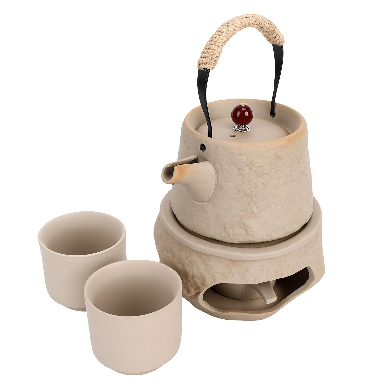 Juego de té de cerámica para mantener el calor de sus infusiones al aire libre