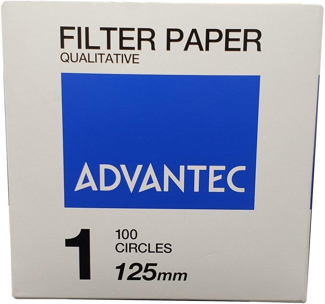 N0112.5CM Qualitative Filter Paper, No. 1, 0.20 mm Thickness, 125" Length (Pack of 100)