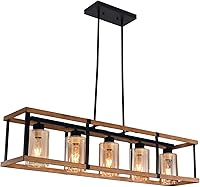 Vista 7 de Candelabros de granja, accesorios sobre mesa, iluminación de isla de cocina, candelabro rectangular de comedor, lámparas de isla de cocina para luz