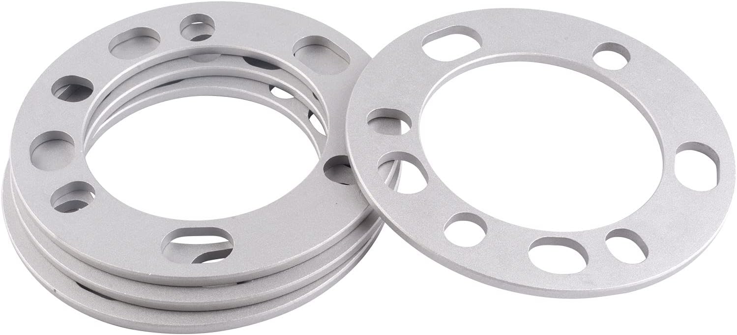 DCVAMOUS 4PC 5x5.5 6x5.5 5x139.7 6x139.7 Universal Wheel Spacers 1/4" (6mm) Compatible with Toyota-Chevy 6 Lug & Dodge-Ford 5 Lug Rims for 75-96 F150 | 94-22 RAM1500 | 98-22 Silverado Sierra 1500