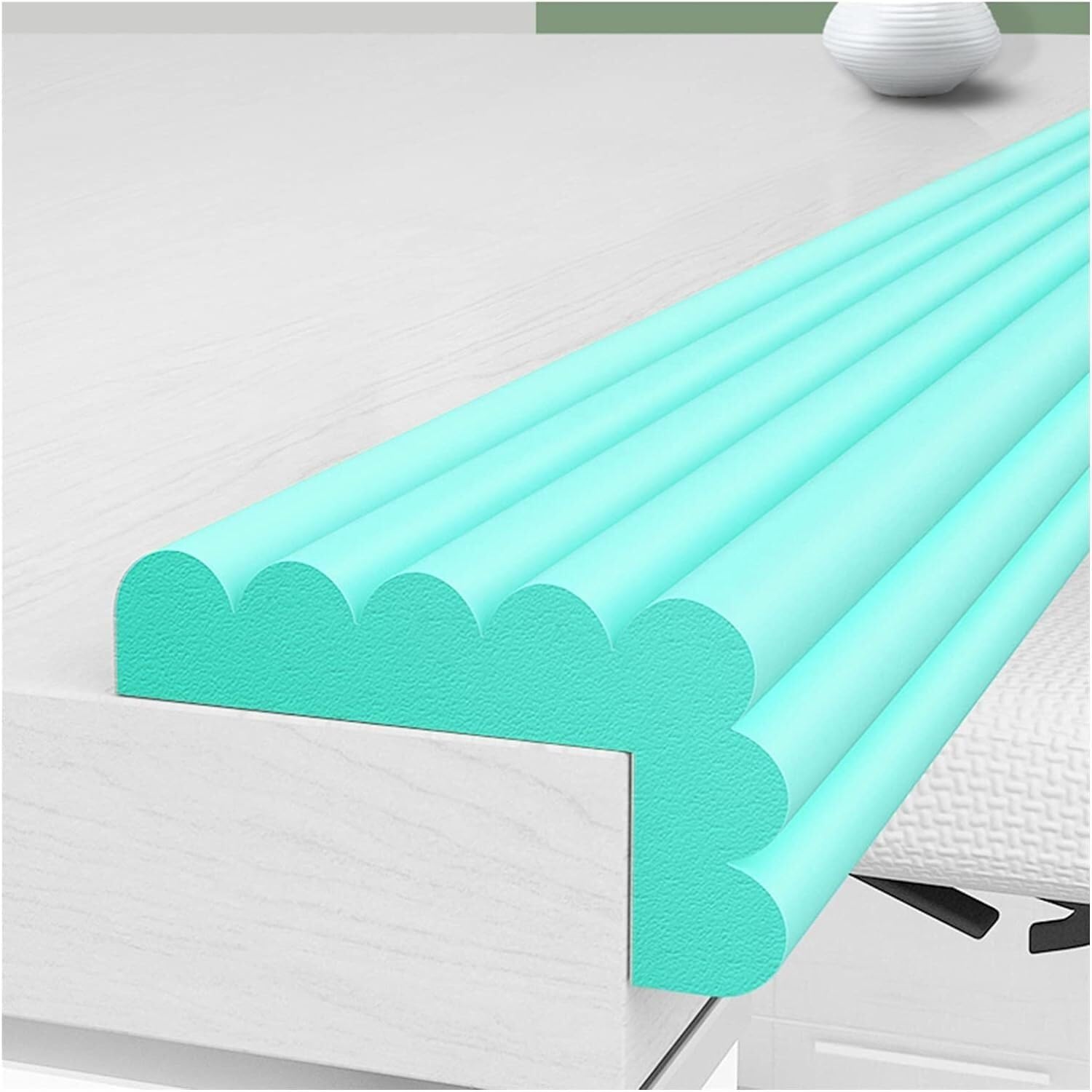 ZCX Protector de Esquina de Pared for garajes de estacionamiento, cojín de Borde de Esquina de Mesa, Tira Protectora de alféizar de Ventana antiimpacto, 1cm de Grosor Columnas Parking Protector (Colo