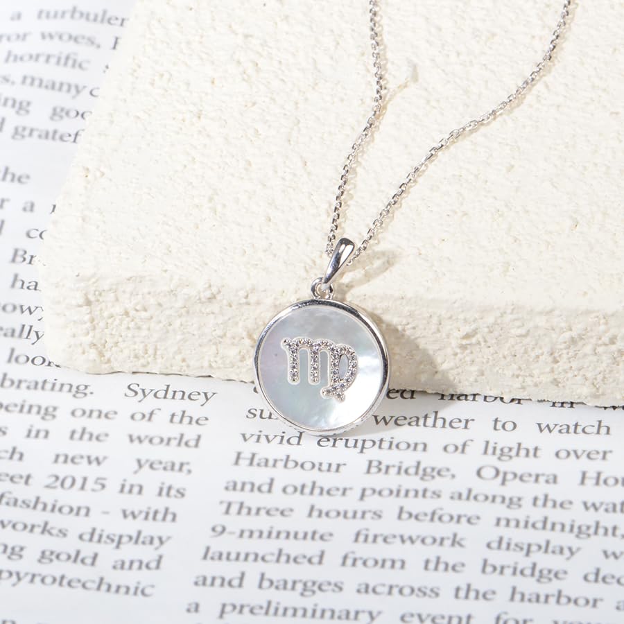 925 Sterling Silver Round Necklace with Twelve Constellations for Women4