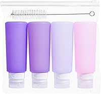 Vista 13 de Botellas exprimibles de condimentos para salsas, mini recipiente de silicona para aderezo de ensalada de 2 onzas para llevar con bolsa de sándwich