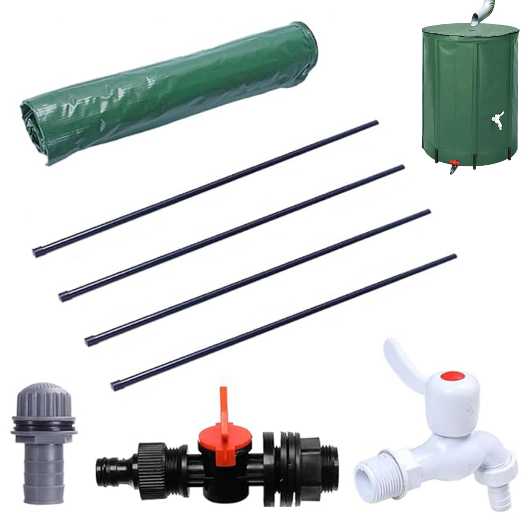 Baril de pluie pliable PVC 50L résout le manque d'eau extérieur