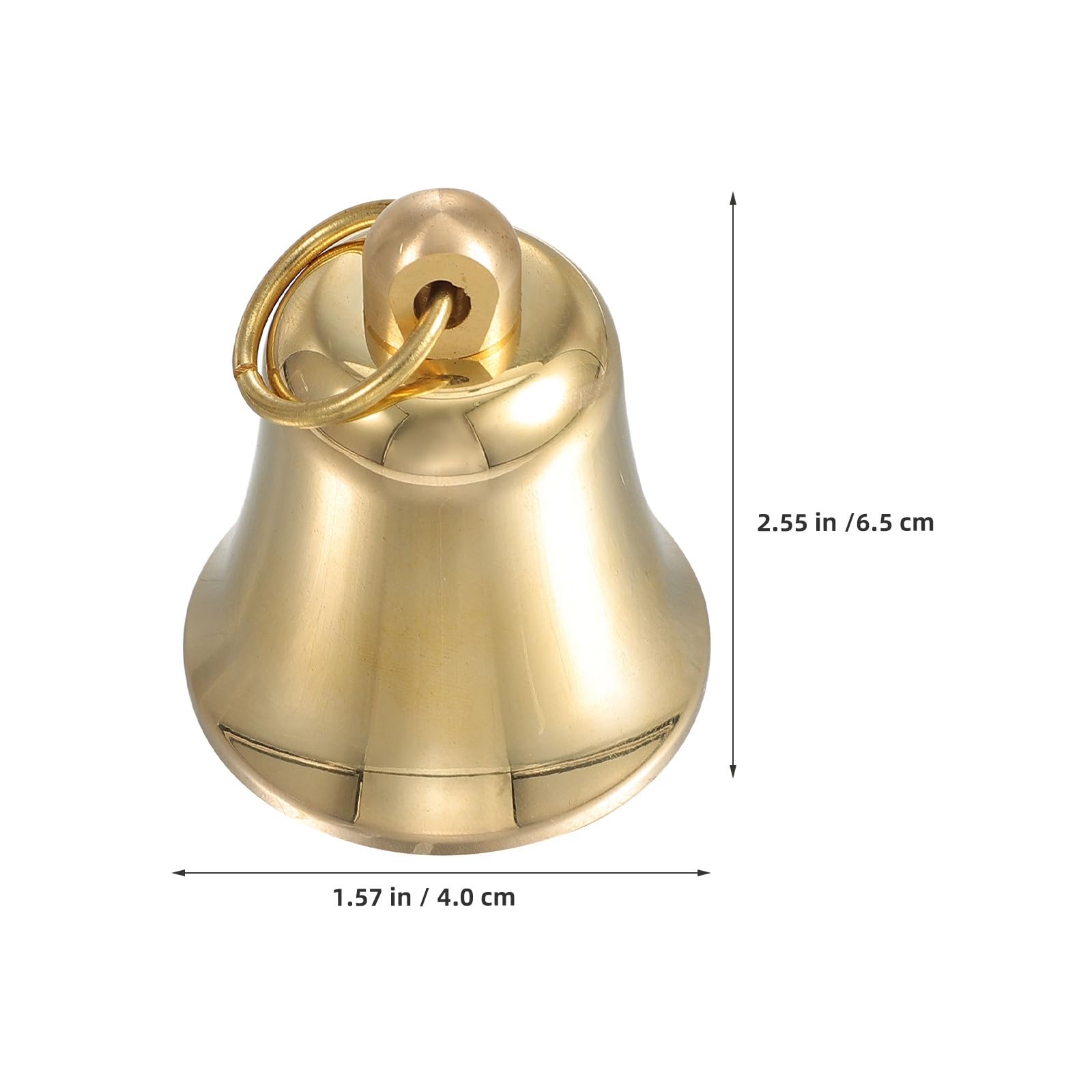Homoyoyo 2 campanelle di Natale per decorazioni: piccole campane in ottone da 2" per campanelli eolici, campanelli per l'addestramento alla pulizia dei cani, decorazioni per matrimoni