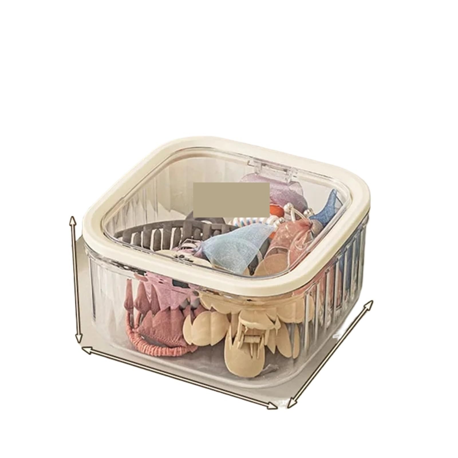 Haargummi Organizer Mehrzweck-Aufbewahrungsbox for Haarschmuck auf dem Schreibtisch for Clips, Seile, Gummibänder und Schmuck(With lid s)