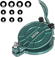 Vista 7 de Prensa de tortilla ajustable de 8 pulgadas en espesor - Verde - Prensa para roti, masa, dosa, tawa, tamal, pizza, empanada, hamburguesa