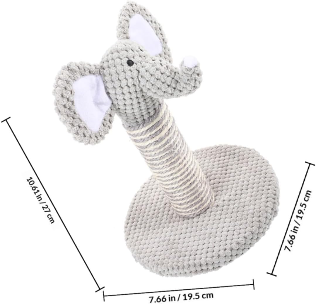 2pcs Cat Scratching Post and Climber Set with Natural Sisal Small Elephant and Zebra Design Sturdy Cat Claw Scratcher for Indoor and Kitten Activity