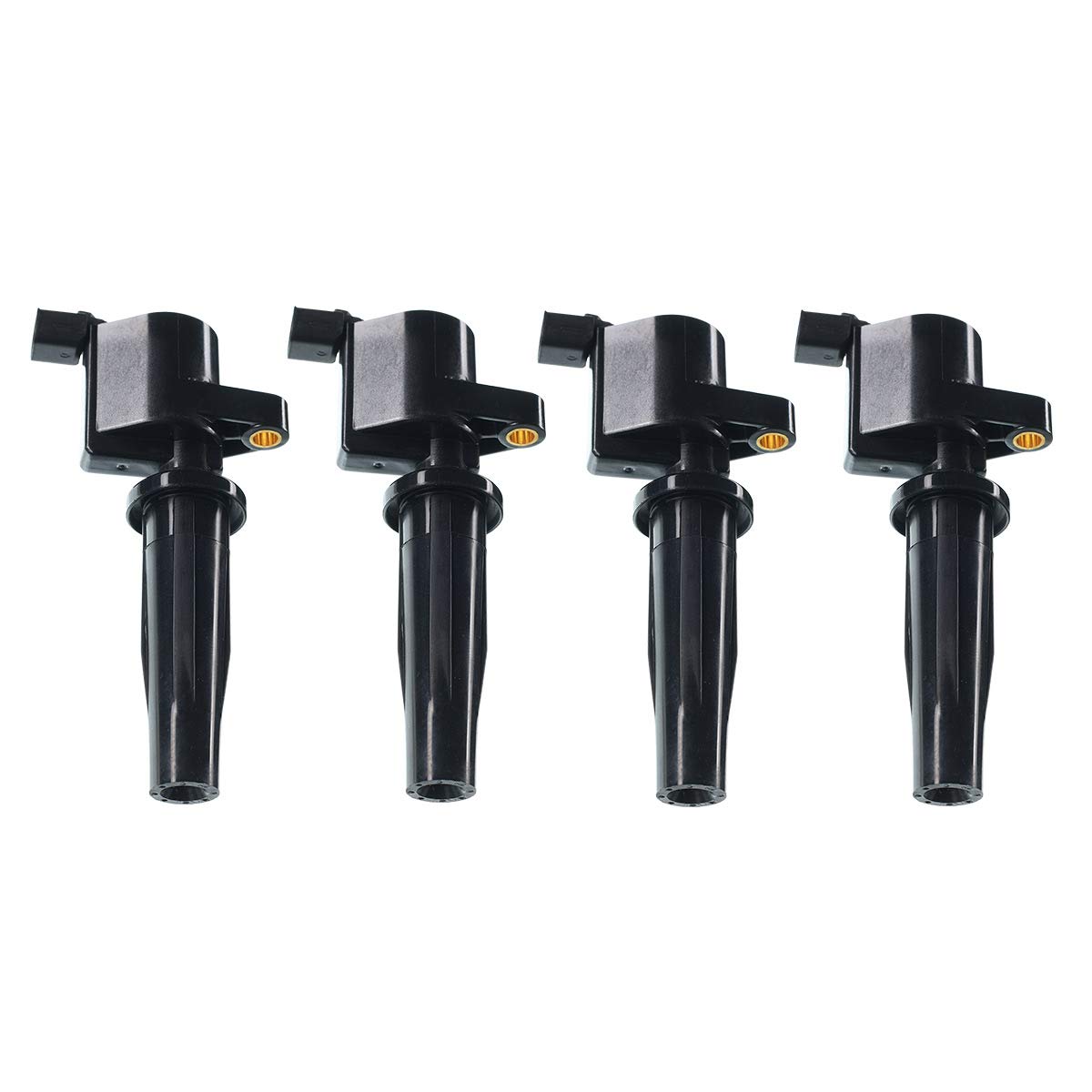 A-Premium Engine Ignition Coil Pack Set of 4 Compatible with Ford, Mazda Vehicles - 2.0L, 2.3L Engine - Focus 2003-2011, Escape 2005-2008, Transit Connect 2004-2005, 6 2005-2005, Mariner 2005-2008