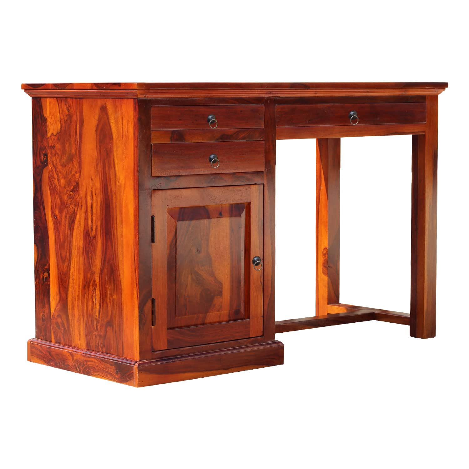 Raman Handicraft Simpla 3 Drawer & 1 Computer Cabinet Box with Computer ...