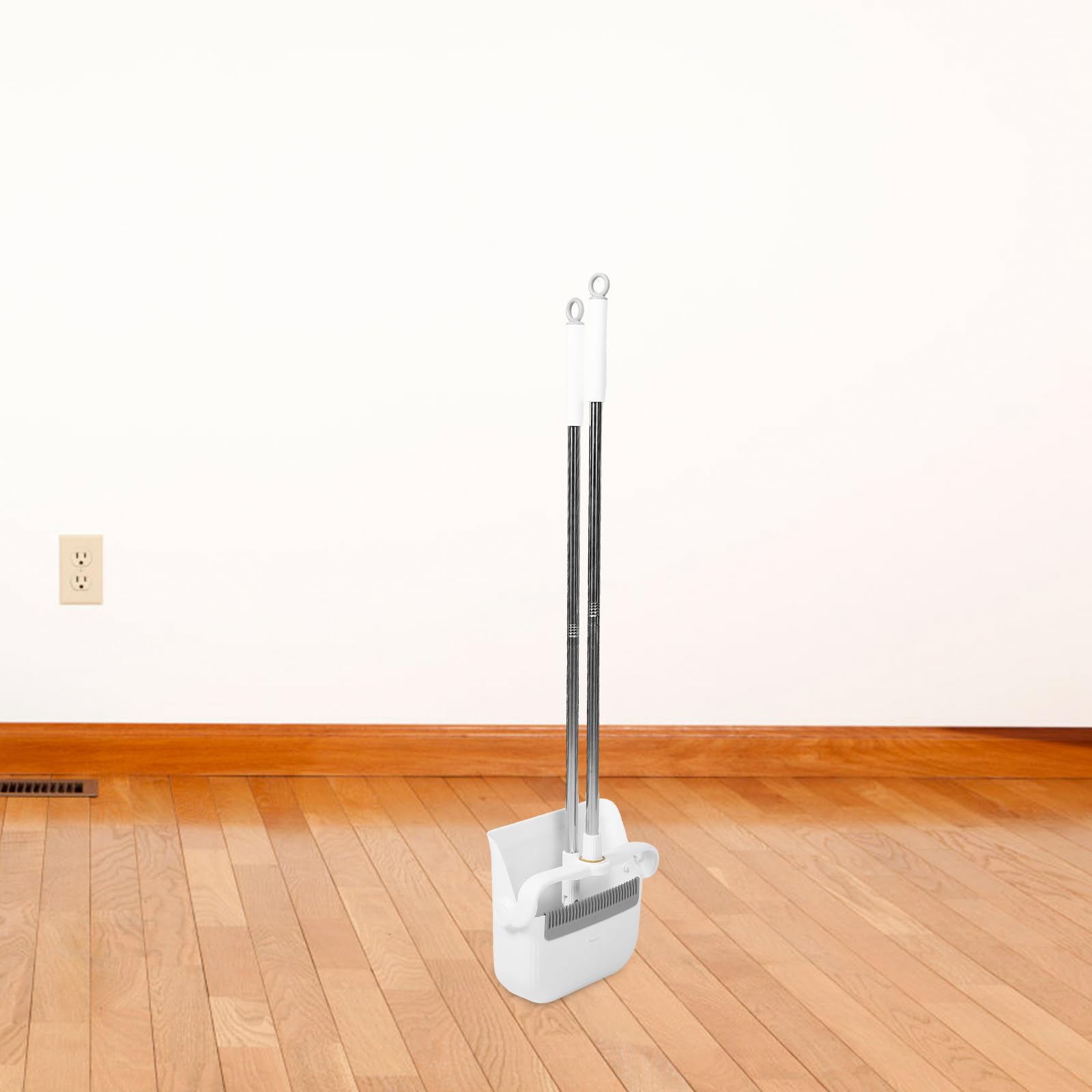 Toddmomy Indoor Kehrset mit langem Stiel und weichflauschigen Borsten, Kunststoffmaterial, geeignet für Haustierhaare und Lobbybereich