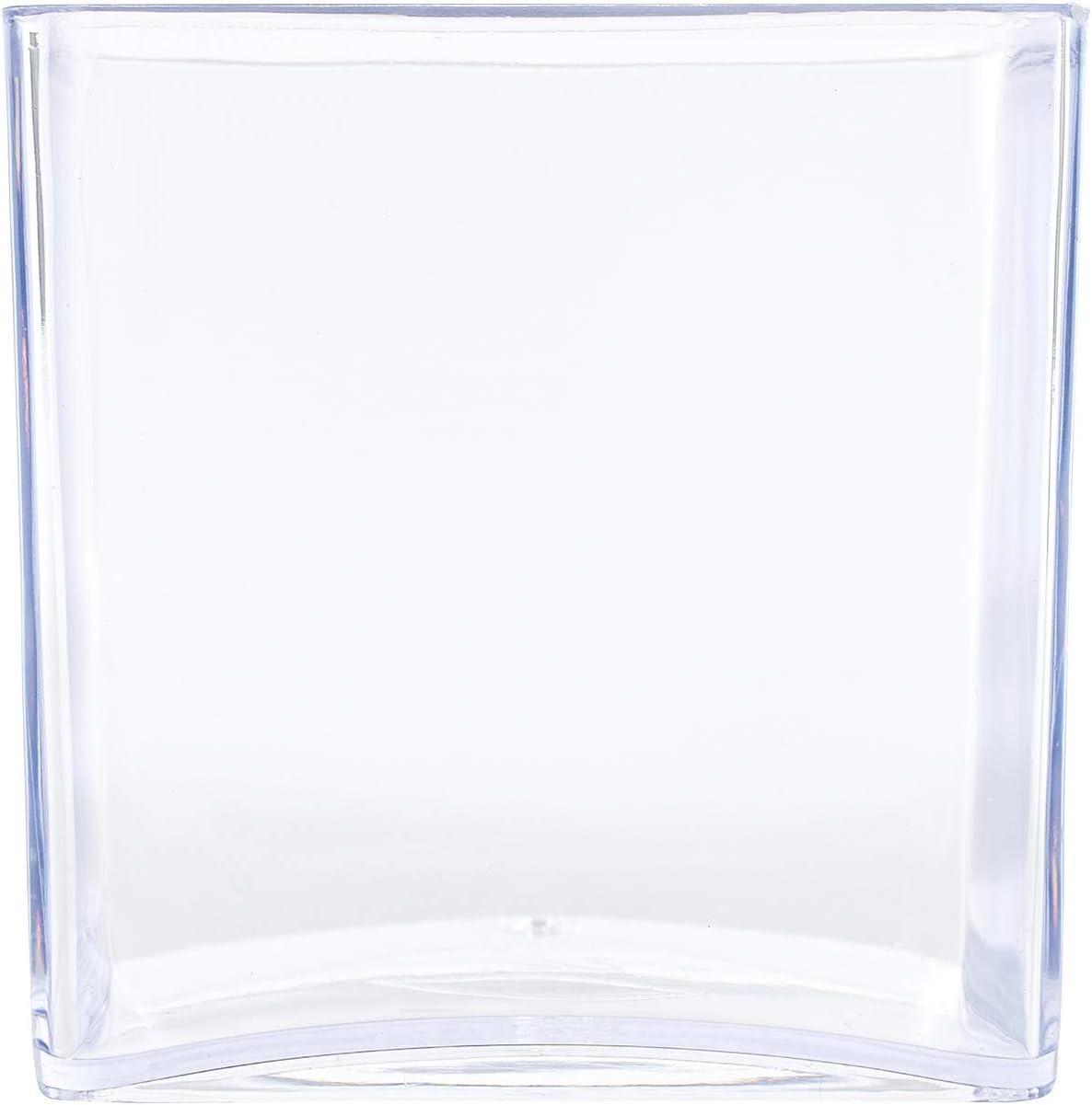 Simply Elegant Floral Cube Flower Vase Acrylic Centerpiece Plastic Office Supply Pencil Container (7x7)