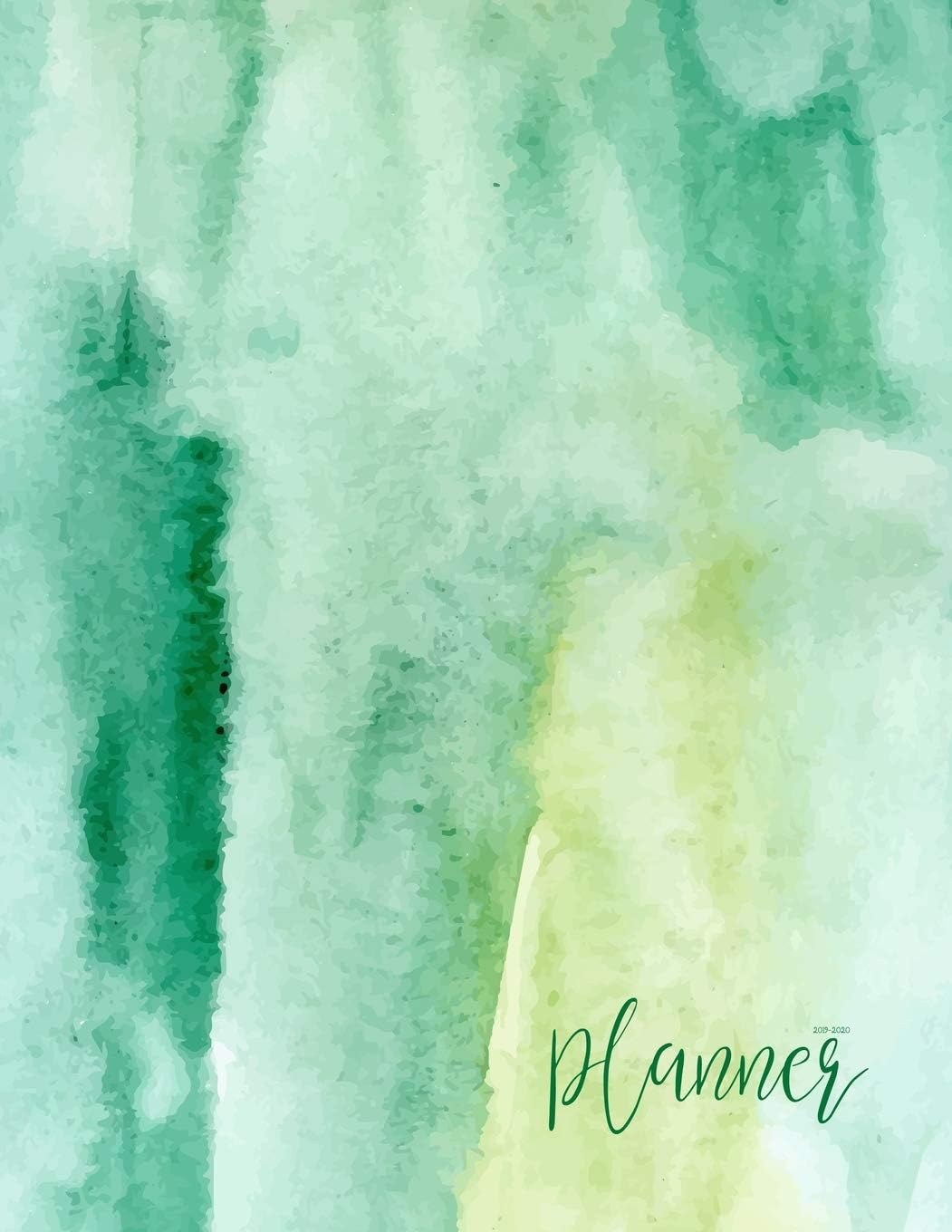 2019-2020 Planner: Daily Weekly Monthly Calendar Planner | 24 Months Jan 2019 - Dec 2020 For Academic Agenda Schedule Organizer Logbook and Journal Notebook Planners with To To List | Green Watercolor Cover