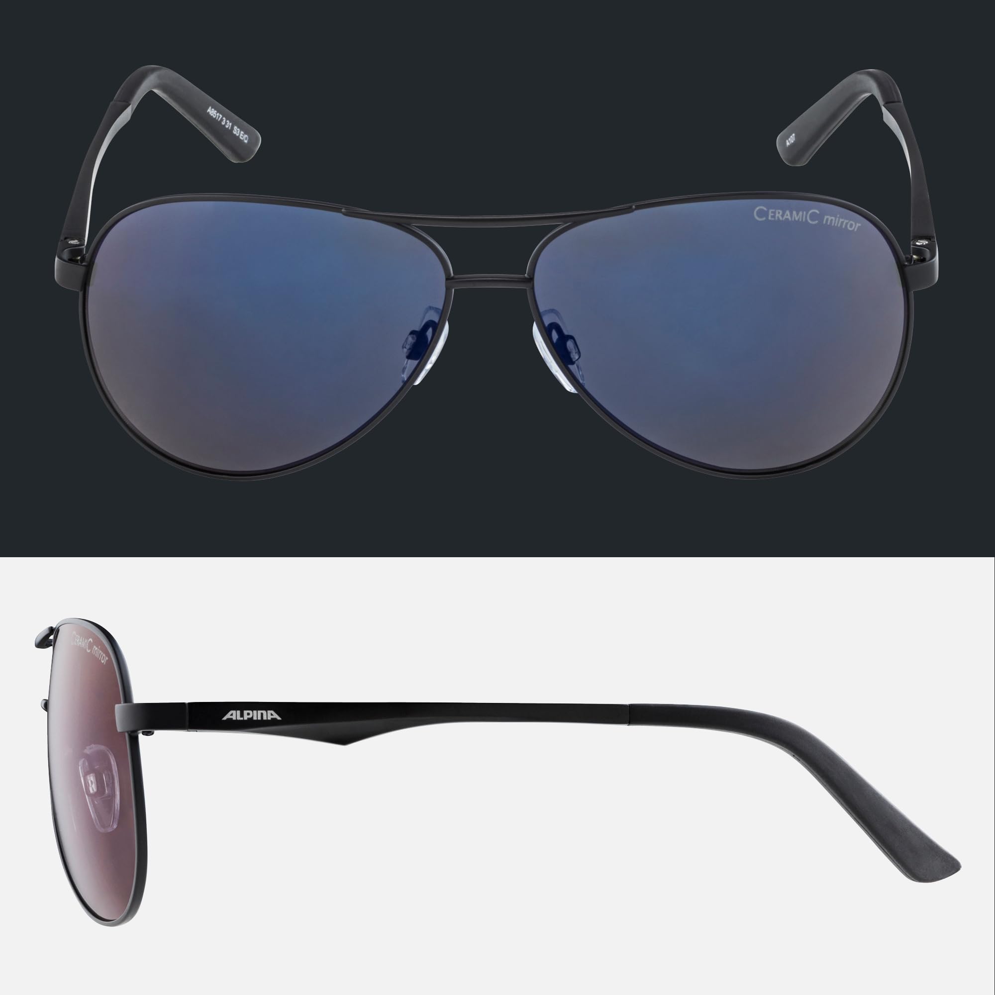 ALPINA A 107 - Verspiegelte und Bruchsichere Sonnenbrille Mit 100% UV-Schutz Für Erwachsene