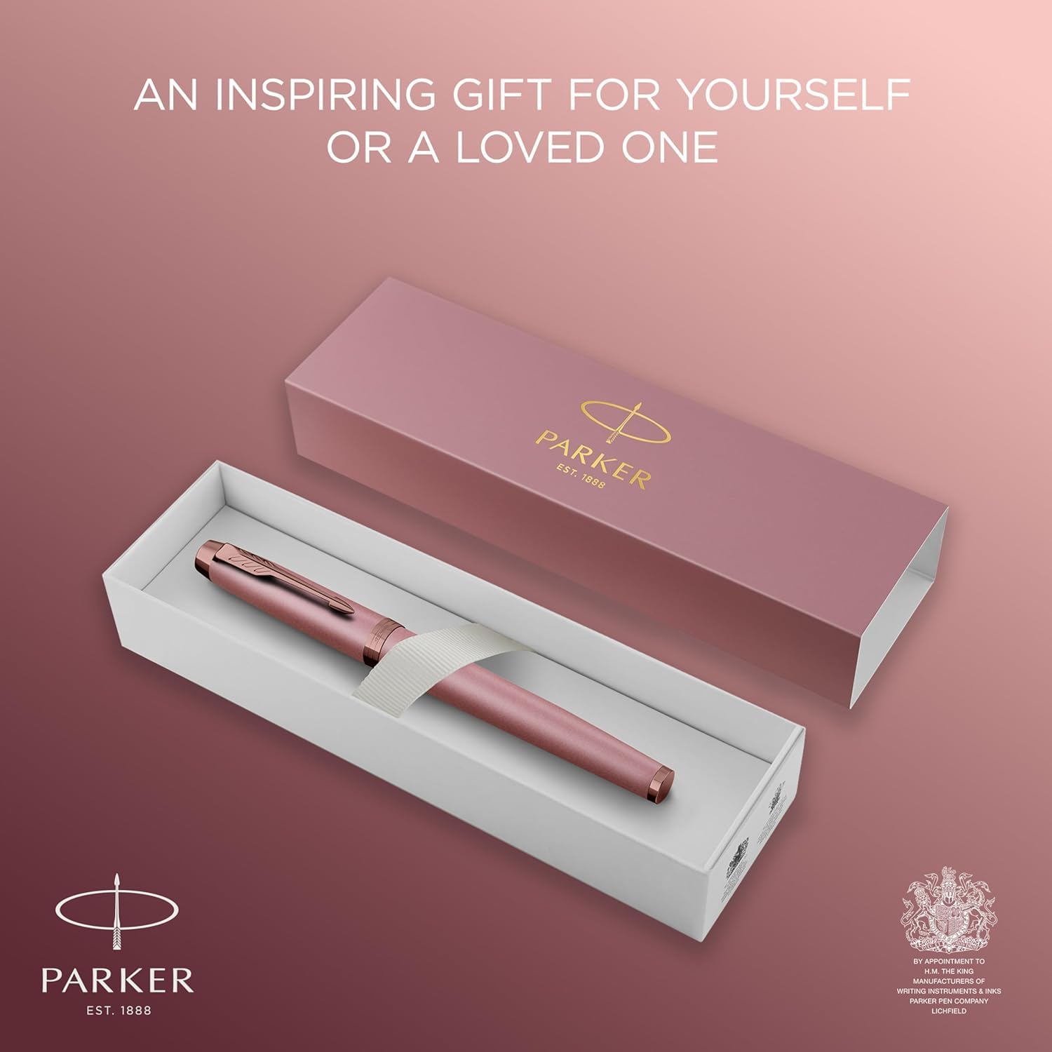 PARKER IM Füllfederhalter The Finishing Touch Collection mit individueller Gravur – personalisiertes Schreibgerät als stilvolles Geschenk für Geburtstag, Hochzeit oder Business (Mauve)