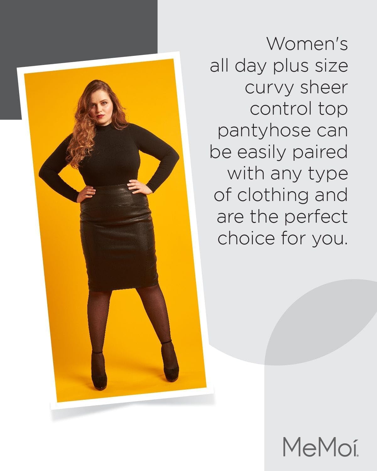 MeMoi Plus Size Curvy Control Top Pantyhose for Women, Comfortable Sheer Pantyhose, Lightweight Womens Stockings, Sizes 1X-QP - Image 6