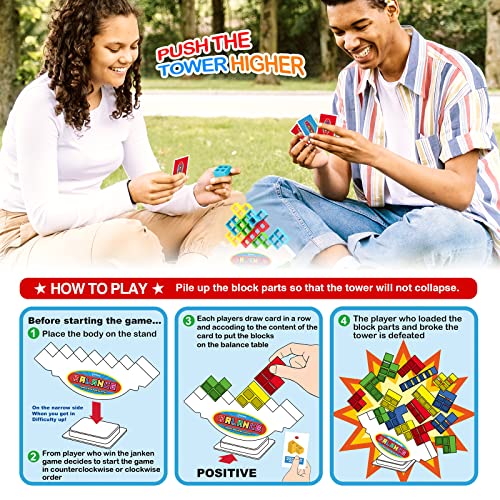 Iyuepeng Board Games For Kids & Adults Tetra Tower Balance Stacking Toys Perfect For Family Games, Parties, Travel #TOP2